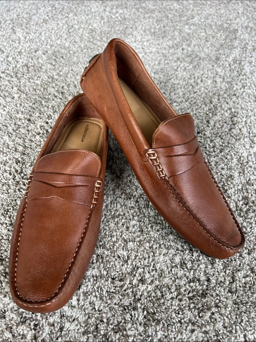 Nordstrom Men's Cody Driving Loafer in Tan Brown Size 13